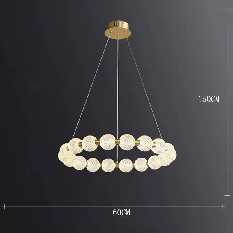 Modern Glass Globe Pendant Light for Dining Room