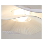 Lámpara colgante de tela blanca minimalista para comedor