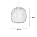 Italian Spokes Wire Cage Pendant Light in Gold for Staircase and Lobby