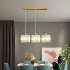 Nordic Crystal Glass Pendant Light - 3 Head