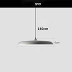 Nordic Flat Saucer LED Pendant Light in Four Colors for Kitchen Island
