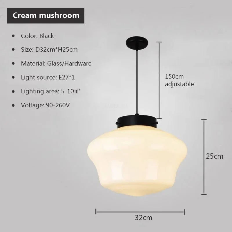 Nordic Glass Pendant Light - Minimalist Hanging Lamp