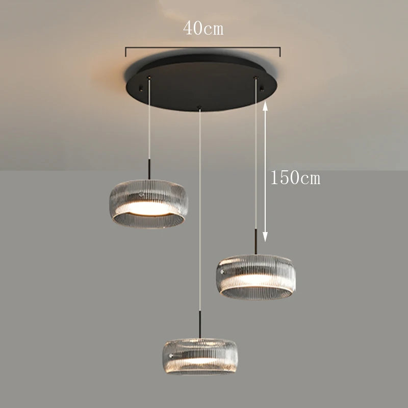 Lámpara Colgante Minimalista de Cristal para Comedor