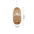 Chinese Handmade Woven Natural Rattan Pendant Lamp Living Room Restaurant Hotel Homestay Bedroom Led Chandelier Art Lights Decor