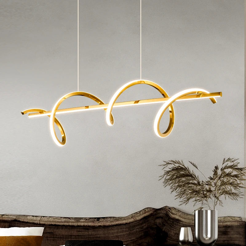 Nordic LED Pendant Light - Modern Wave Design