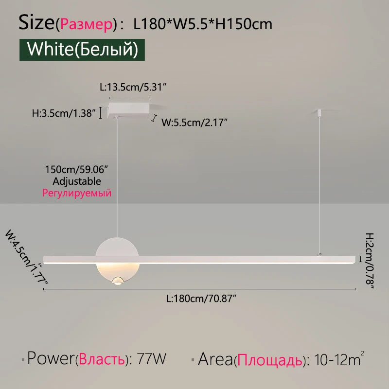 Lámpara colgante LED minimalista nórdica para comedor