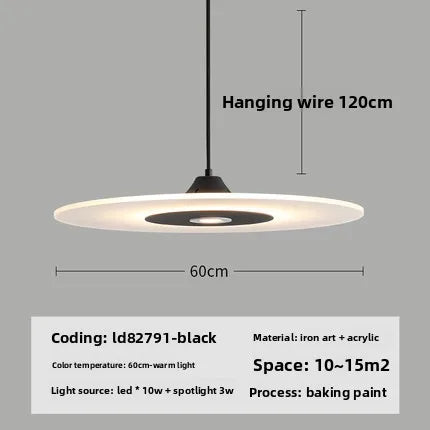 Minimalist Glass Pendant Light for Dining Room