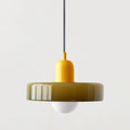 Retro Two Tone Glass Mushroom Pendant Light for Cafe and Dining Room