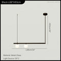 Nordic Minimalist Brass Pendant Light Linear Multi-Head