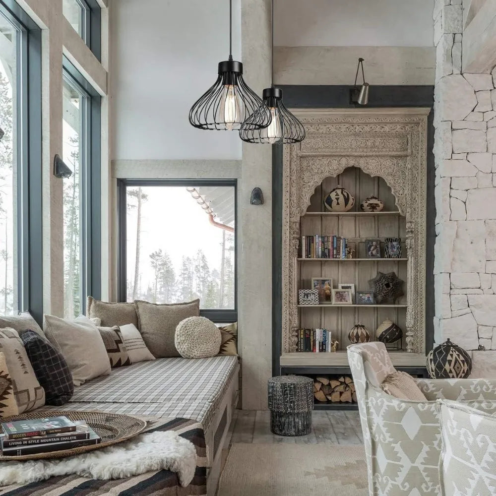 Industrial Iron Pendant Light for Kitchen & Dining