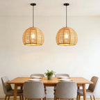Bohemian Rattan Pendant Light for Dining Room