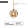 Nordic Brass Glass Pendant Light for Dining Room