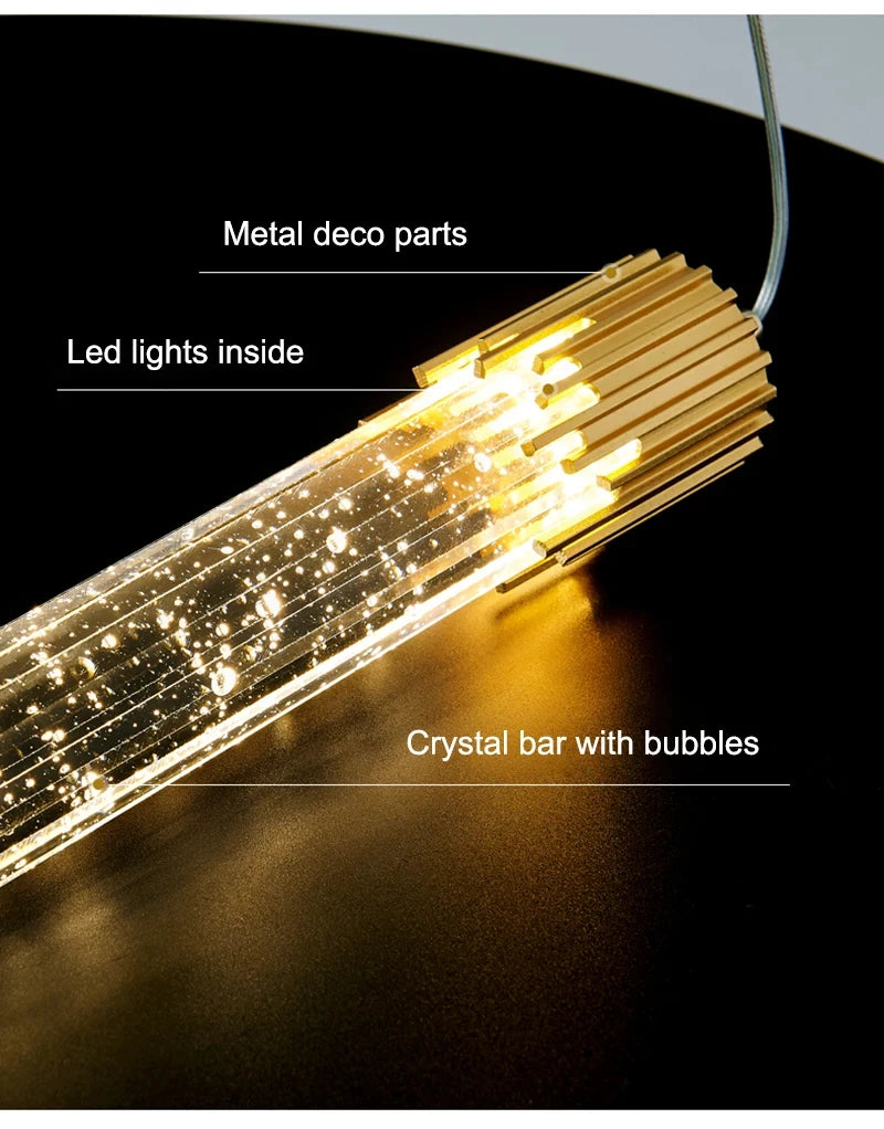 Nordic Crystal Glass Pendant Light for Dining Room