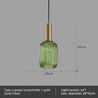Nordic Glass Pendant Light with Copper Finish