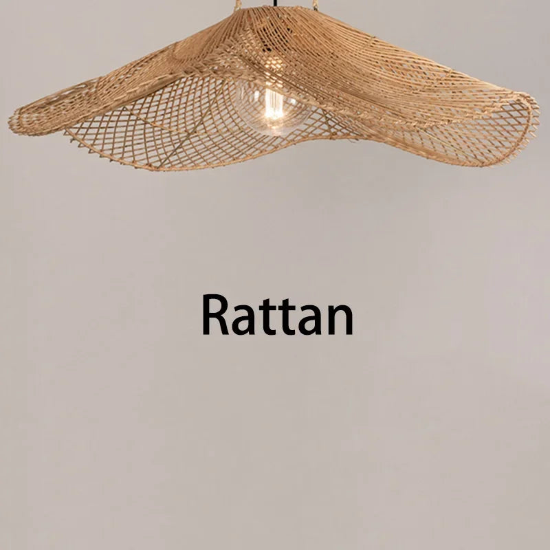 Retro Rattan Pendant Light for Dining Room & Cafe