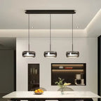 Minimalist Glass Pendant Light with Remote Control
