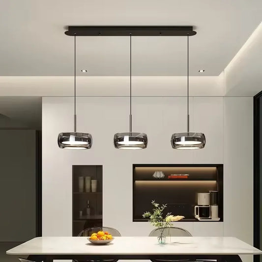 Minimalist Glass Pendant Light with Remote Control