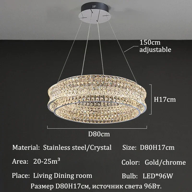 Modern Luxury Crystal Ceiling Chandelier