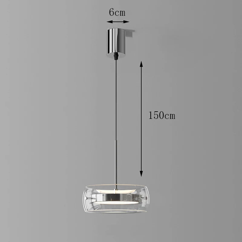 Lámpara Colgante Nórdica de Cristal para Comedor