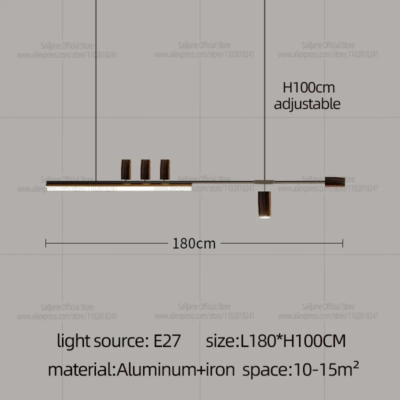 Lámpara Colgante Minimalista de Cobre para Comedor