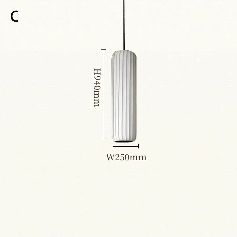 Lámpara colgante de tela minimalista para comedor