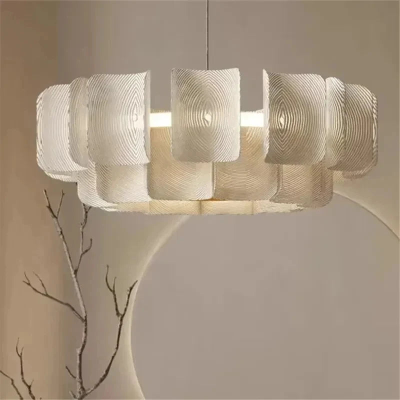 Nordic Fabric Pendant Light with Textured Shade