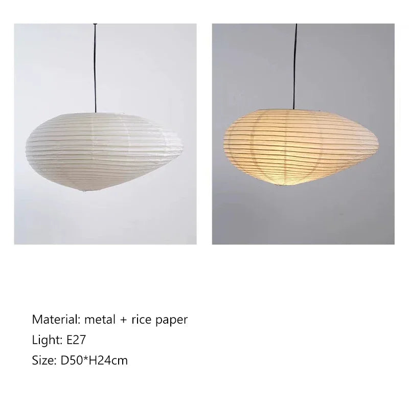 Japanese Rice Paper Pendant Light for Dining Room