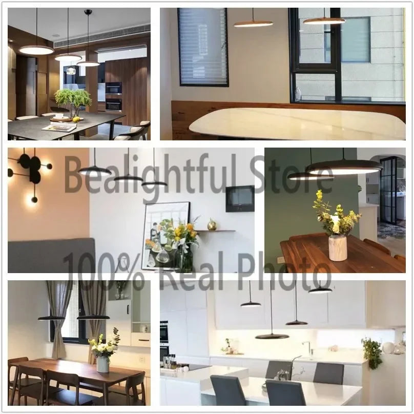 Modern UFO Disc LED Pendant Light in Eight Colors for Dining Table
