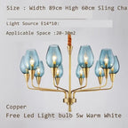 Modern Glass Chandelier Pendant Light