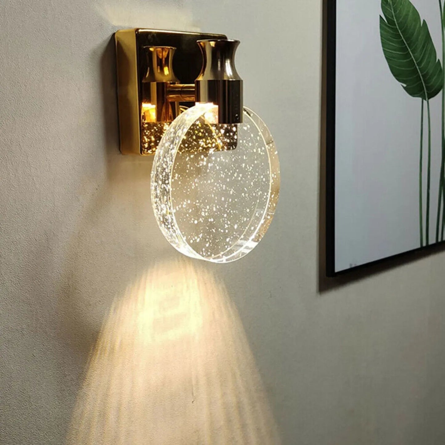 LED wall lamp Ring crystal Wall Light Living Room Bathroom Bedroom
