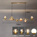 Nordic Iron Glass Pendant Light for Dining Room