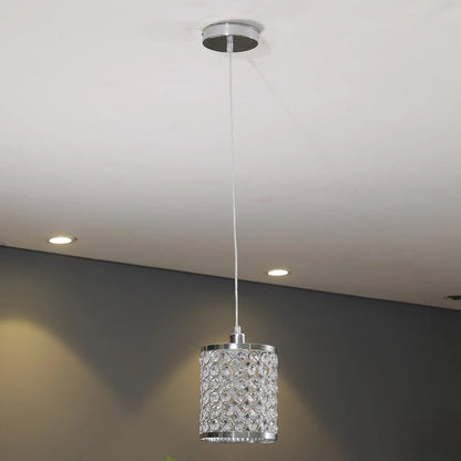 Crystal Pendant Light Modern Kitchen Island Lighting Adjustable White