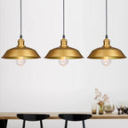 Industrial Gold Barn Dome Pendant Light for Kitchen Island and Cafe