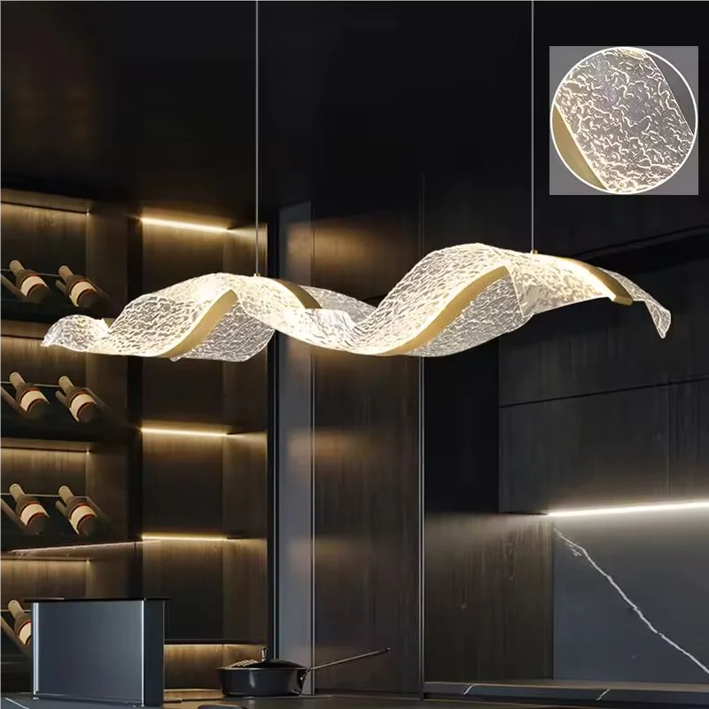 Lámpara colgante LED de onda nórdica para comedor