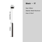 Black LED Cord Pendant Lights Hanging Lighting for TV Background Nordic Adjustable Suspended Chandelier Lamps Kitchen Corridor