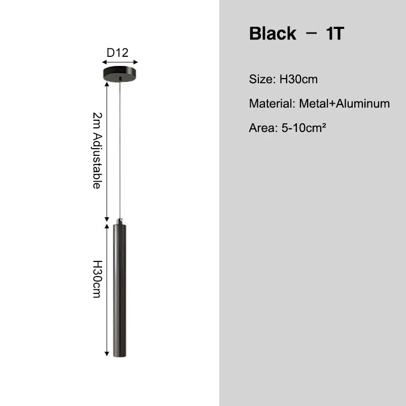 Black LED Cord Pendant Lights Hanging Lighting for TV Background Nordic Adjustable Suspended Chandelier Lamps Kitchen Corridor