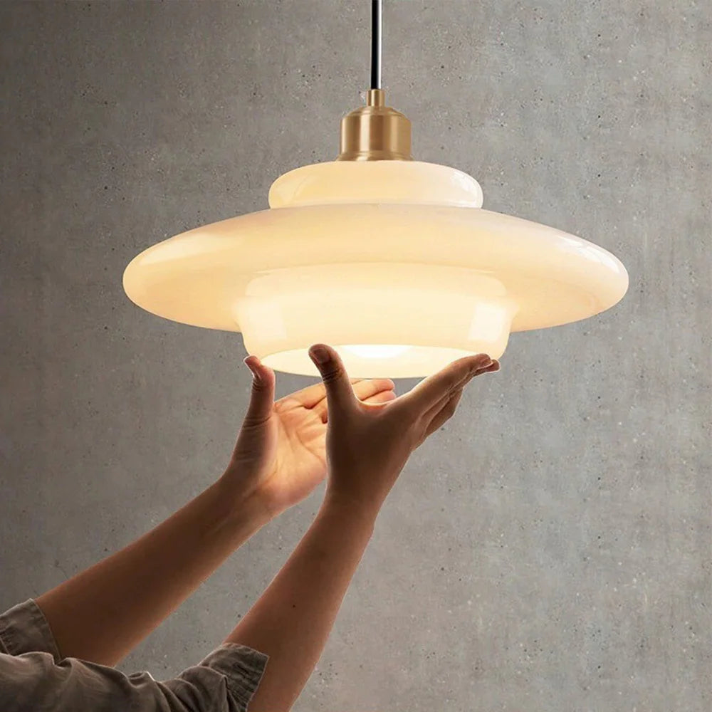 Lámpara colgante de cristal minimalista para comedor
