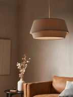 Lámpara colgante de tela minimalista para sala de estar