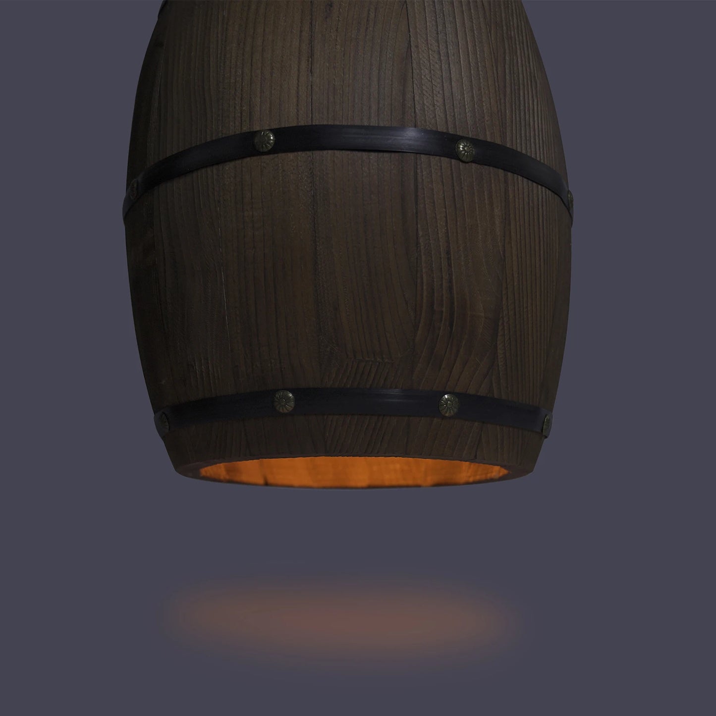 Retro Wood Barrel Pendant Light for Dining & Bar