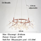 Modern Stainless Steel Ring Pendant Chandelier