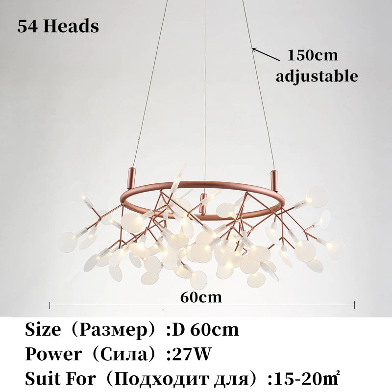 Modern Stainless Steel Ring Pendant Chandelier