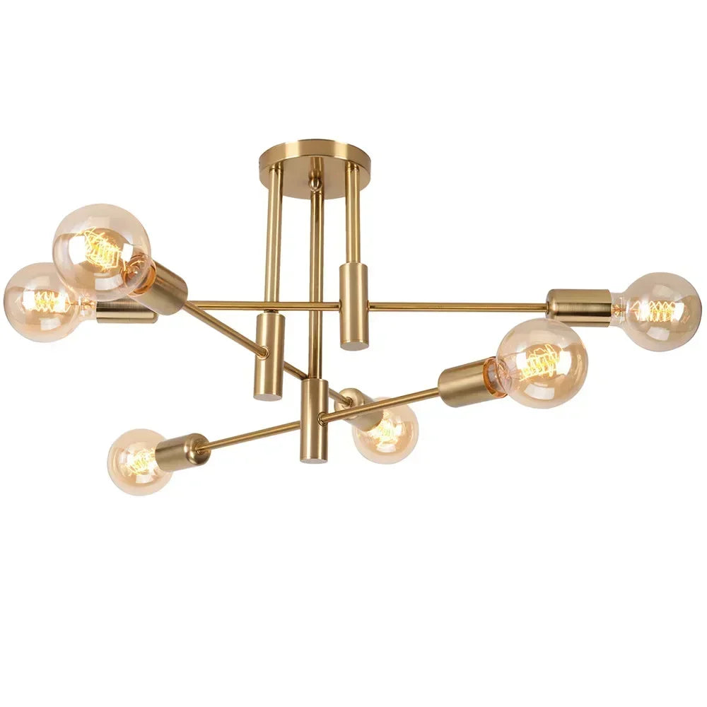 Modern Nordic Branch Ceiling Chandelier Black/Glod E27 Minimalism Living Room Shop Lighting E27 Iron Indoor Line Pendant Lamp