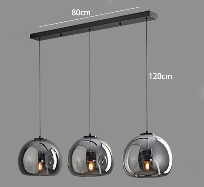 Lámpara Colgante Moderna de Cristal para Comedor