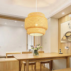 Nordic Bamboo Woven Pendant Light 30cm