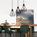 Industrial Iron Geometric Pendant Light for Dining