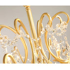 Gold Wrought Iron Crystal Chandelier