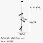 Minimalist Iron Pendant Light with Adjustable Spots