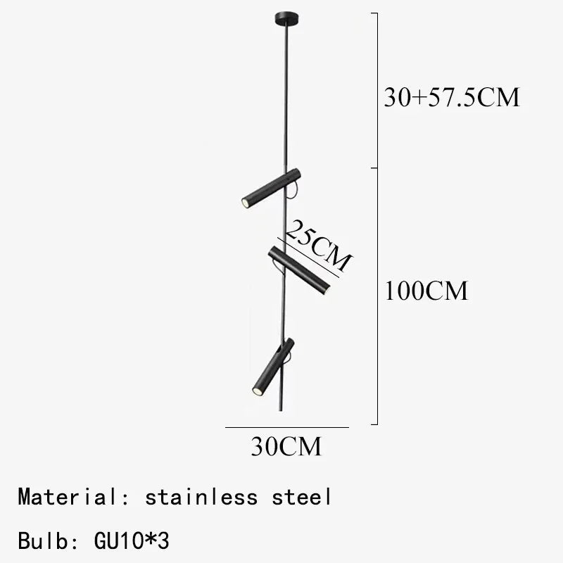 Minimalist Iron Pendant Light with Adjustable Spots