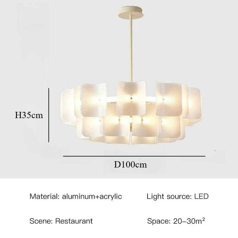 Nordic Fabric Pendant Light with Textured Shade