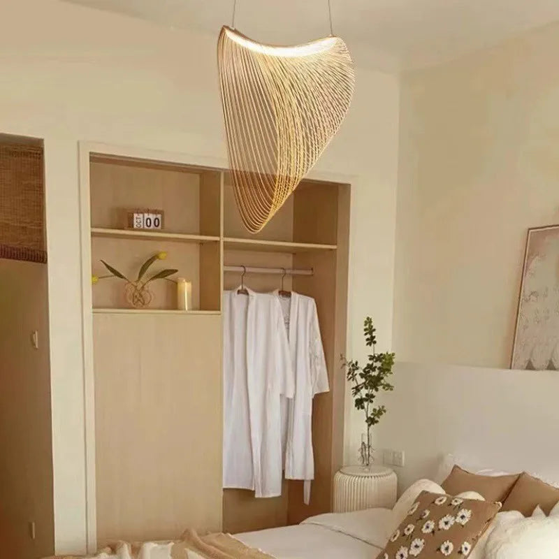 Nordic Wooden Pendant Light for Living Room